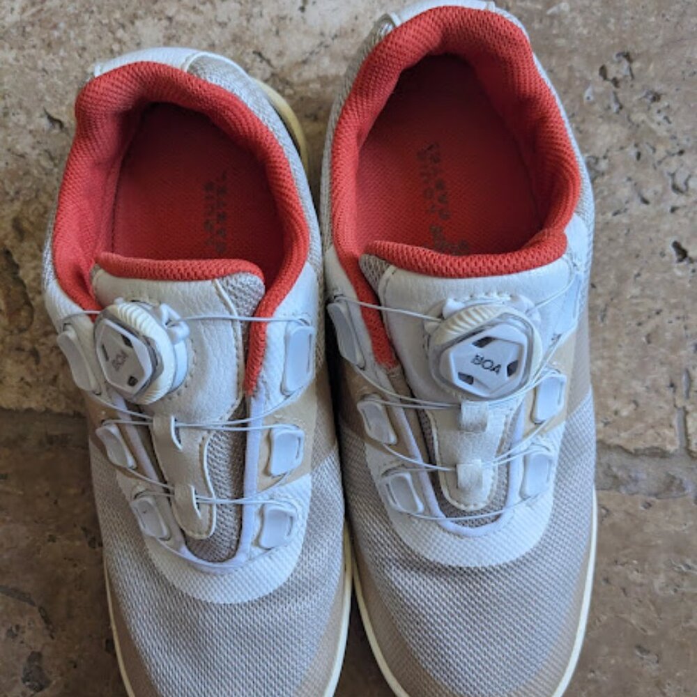 GENUINE Louis Castel Golf Shoes CLEATES Beige White BOA Closure SIZE 6 - Picture 3 of 4